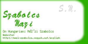 szabolcs mazi business card